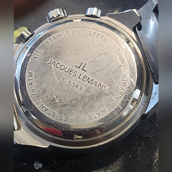 VINTAGE Jacques Lemans Chronograph Rare Red Face - Picture 6 of 7
